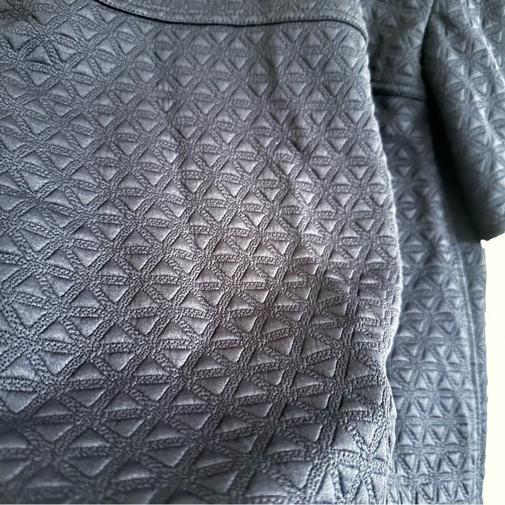 J. Crew Navy Quilted Short Sleeve Blazer - Picture 6 of 9